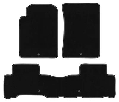 Image de Tapis de sol en moquette pour SsangYong Rexton III 2013- (SUV) – jeu 4 pièces, noirs, sur mesure – Wielganizator BASIC