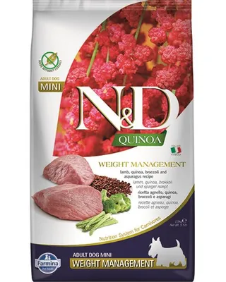 Obrázok produktu pre Farmina Pet Food N&D Quinoa, Dospelý, Malé (5-10 kilogramov), Jahňacie, 2,5 kg