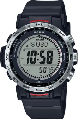 Produktbild von Casio Uhr Prw-35-1aer, Schwarz, One Size, Edelstahl, Bio-Resin, Solar, Funk, 10 Bar wasserdicht, kälteresistent bis -10°C, Höhenmesser, Barometer, Kompass, Thermometer, Super-Full-Auto LED Light, Ladekontrollanzeige, Sportlich, Outdoor