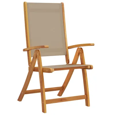 Produktbild von Möbel Gartenstühle - Braun - CLORIS Gartenstühle 2 Stk. Klappbar Massivholz Akazie und Textilene,15 Kg - 598859