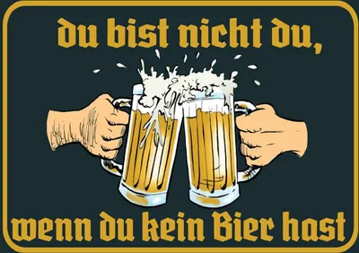 Produktbild von vianmo Holzschild 30x40 cm du nicht da wenn kein Bier hast