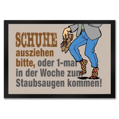 Produktbild von Schuhe aus oder Staubsaugen Fußmatte in 35x50 cm in braun