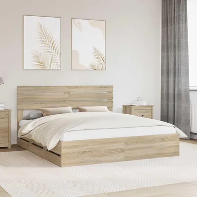 Produktbild von Maison Exclusive - Bettrahmen Sonoma-Eiche 200 x 200 cm Ingenieurs Holz
