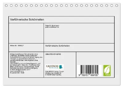 Produktbild von Verführerische Schönheiten (Tischkalender 2026 DIN A5 quer), CALVENDO Monatskalender