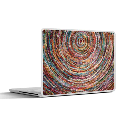 Produktbild von MuchoWow® Laptop Aufkleber Sticker Cover Kreis - Farben - Teppichboden 30x22 cm - Laptop-Sticker