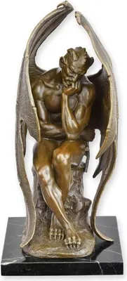 Produktbild von Bronzestatue eines quälenden Satans