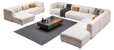 Produktbild von Eckcouch Wohnraumsofa Eckgarnitur Lounge Sofa Couch Polsterlandschaft Couchen