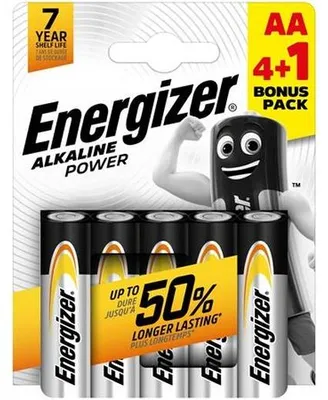 Obrázok produktu pre Batéria, AA tužková, 4+1 ks, ENERGIZER "Alkaline Power"