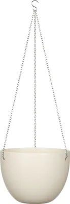 Produktbild von Scheurich Hanging Pot, Blumentopf aus Keramik, Farbe: Creme, 18 cm Durchmesser, 14,8 cm hoch, 4,795 l Vol.