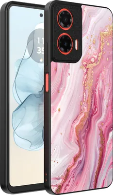 Immagine prodotto di Smartphonica Custodia per telefono adatta a Motorola Moto G04 - G24 - G24 Power - E14 con stampa in marmo - Custodia posteriore in TPU con design in marmo - Rosa