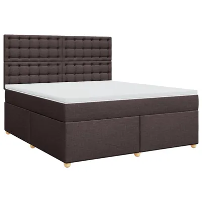 Obrázek produktu pro vidaXL Postel Boxspring s matrací Tmavě hnědá 180x200 cm Látka