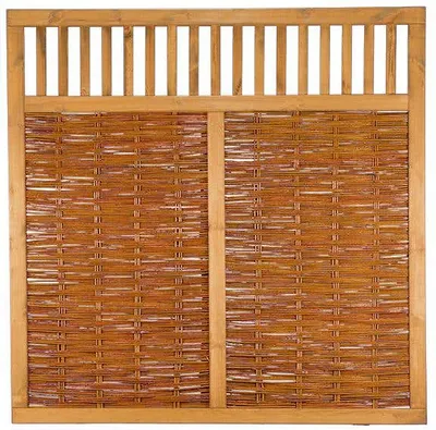 Produktbild von VESUV Weidengeflechtzaun 180 x 180 cm, braun gebeizte Weide