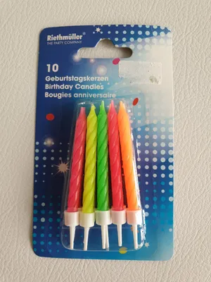 Produktbild von Ri551819 bunt-neon Happy Birthday Mini Geburtstagskerzen