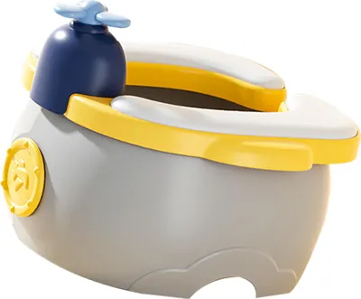 Produktbild von Kinder-Klapptoilette, tragbar, leicht, verdickt, auslaufsicher, Kleinkind-Trainingssitz für Auto, Camping, drinnen und draußen, Grau