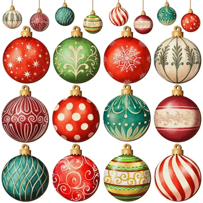 24 Holz-Weihnachtsbaum-Anhänger, rund, mehrfarbig, rustikal
