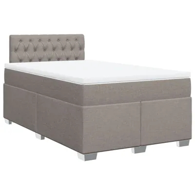 Imagen del producto de Cama con somier y colchón vidaXL, color taupe, 120x200 cm, tapizada en tela