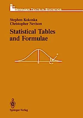 Image de Statistical Tables and Formulae