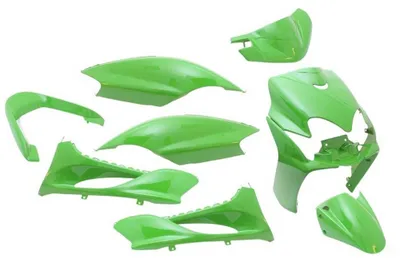 Produktbild von 9-teiliges Edge-Karosserieset für Yamaha Jog R/ MBK Machg - Kawasaki-Grün