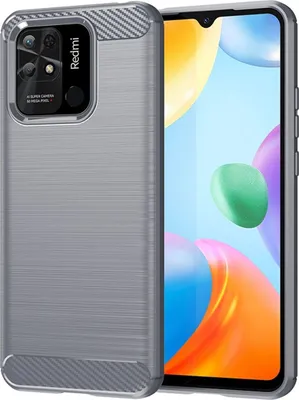 Produktbild von König Design Hülle kompatibel mit Xiaomi Redmi 10 C Kunststoff Soft Handyhülle - Handy Case Grau