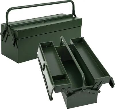 Produktbild von Bundeswehr-Qualität: Dönges Werkzeugkasten TL 5140-0010, Robust & Abschließbar, Olivgrün