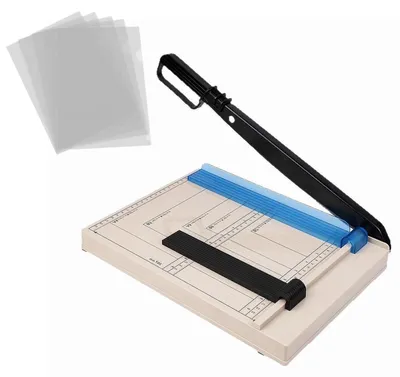 Papierschneider A4/B5/A5/B6/B7 mit 5 Ordnern, Hebelschneider