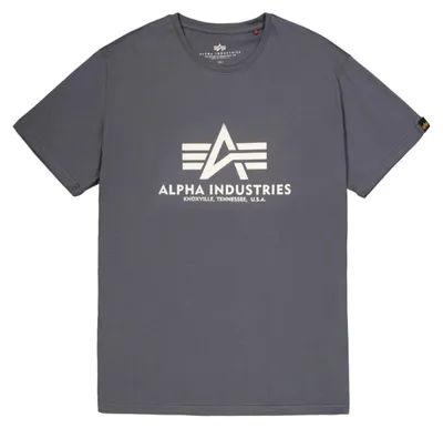 Produktbild von Alpha Industries Herren Basic T-Shirt,Grau (Greyblack 136), Medium