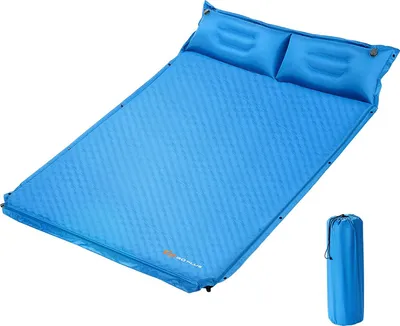 Produktbild von COSTWAY Kempingová podložka pre 2 osoby s vankúšom Samonafukovací kempingový matrac pre kempovanie Turistika Pláž a cestovanie 186x130x4cm