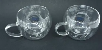 Produktbild von Doppelwandige Thermo Tassen 2er Set TEE Tassen 250 ml Glastasse Borosilikatglas