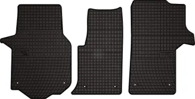 Image de Tapis de sol voiture en caoutchouc pour Mercedes Crafter II (2016-, utilitaire) Noir, lot de 2 pièces, fixations