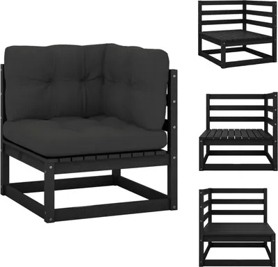 Produktbild von vidaXL Garten-Ecksofa mit Kissen Massivholz Kiefer -  Gartensofaelemente
