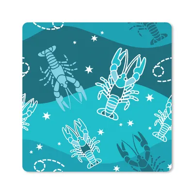 Produktbild von MuchoWow® Mauspad Mousepad Tierkreiszeichen - Krebs - Design 20x20 cm - Mousepads - Maus Mat - Pad - Mausunterlage - Desk Mat - Bureauartikeln