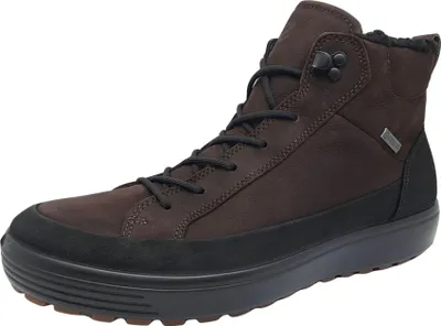 A single brown boot against a white background.