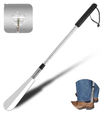 Produktbild von Schuhlöffel Teleskopisch 41-78 cm Edelstahl Anziehhilfe Sockenentferner