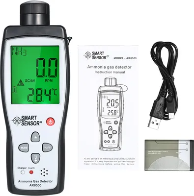 Zdjęcie produktu dla SMART-SENSOR – czujnik amoniaku, cyfrowy, przenośny miernik amoniaku do pojazdów, czujnik NH3