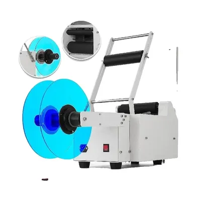 Produktbild von Flaschenetikettiermaschine, halbautomatisch, elektrischer Klebedruck