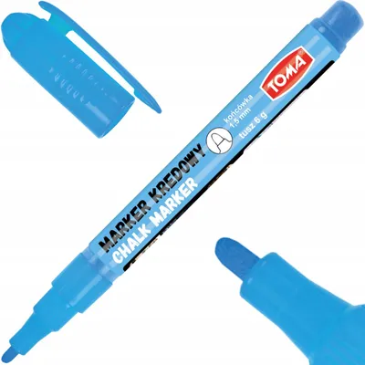 Obrázek produktu pro Toma TO-293 Křídový popisovač modrý 1,5mm
