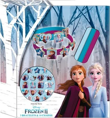 Produktbild von Armband mit Charms, Die Eiskönigin 2, Tolle elastische Armbänder die mit den im Set enthaltenen Charms individuell und immer wieder neu gestaltet werden können