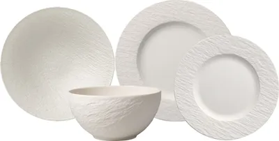 Produktbild von Villeroy & Boch Manufacture Rock Geschirr-Set 4-teilig weiß
