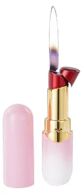 Immagine prodotto di Accendino antivento ricaricabile con fiamma regolabile, rosso/rosa