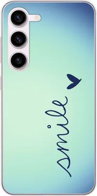 Produktbild von König Design Hülle kompatibel mit Samsung Galaxy S23 Plus Kunststoff Soft Handyhülle - Handy Case Smile Blau