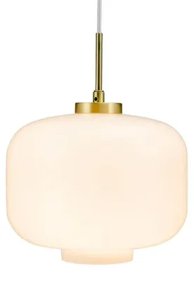 Produktbild von Pendelleuchte LED, Hängelampe, Deckenlampe Pendel, Pendellampe Esstisch, Pendelleuchte für Wohnzimmer, Skandinavische Design, ARP D25 opal/messing