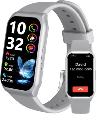 Produktbild von Smartwatch 1,45" HD mit Telefonfunktion, Wasserdicht Aktivitätstracker Sportmodi, Fitness Tracker mit Herzfrequenz Schlafmonitor Schrittzähler