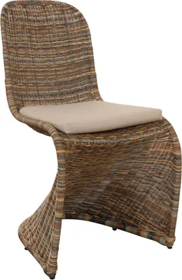 Produktbild von KRINES HOME Schwingstuhl Esszimmer-Stuhl aus Rattan Multicolor Esszimmerstuhl Korb mit Polster Esszimmer Stühle Schwinger