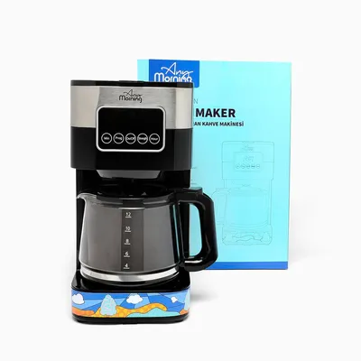Produktbild von Any Morning Filterkaffeemaschine 1,5 L – Digitale Kaffeemaschine mit Timer, Tropf-Stopp & Warmhalteplatte – Abnehmbarer Filter – Edelstahl-Design