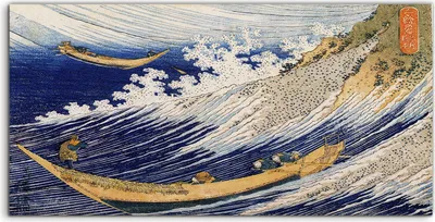 Produktbild von Coloray Acrylbild 100x50  Wandbild Acrylbilder Deko Ozean wellen Katsushika Hokusai