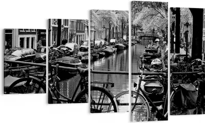 Produktbild von Bild auf Leinwand - Leinwandbild - Holland Kanal - 100x60cm - Wand Bild - Wanddeko - Wandbilder - Leinwanddruck - Bilder - Kunstdruck - Wanddekoration - Leinwand bilder - Wandkunst - EG100x60-3516