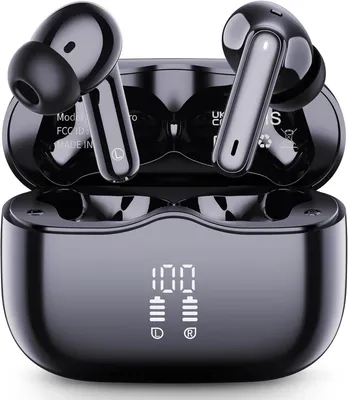 Produktbild von In Ear Kopfhörer Bluetooth 5.4 mit 4 ENC Noise Cancelling Mics, HiFi Stereo 40Std Spielzeit Kabellose Kopfhörer, IP7 Sport Kompatibel mit IOS, Android