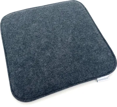 Produktbild von heimtexland ® Sitzkissen Set Filz Stuhlkissen Stuhlauflage Filzkissen Stuhl Polster Kissen Typ631 2er Set 35 x 35 cm Eckig Anthrazit