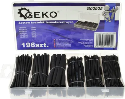 Zdjęcie produktu dla GEKO Zestaw izolacyjnych rurek termokurczliwych 196szt G02925