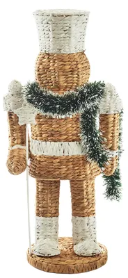 Produktbild von Kobolo Weihnachtsdeko Dekoration Dekofigur NUSSKNACKER aus Wasserhyazinthe 35x44x98 cm
